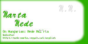 marta mede business card